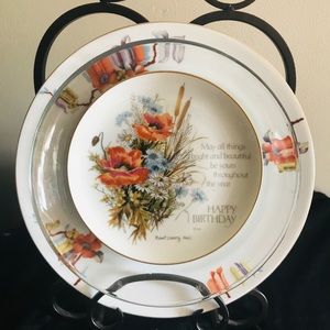 Happy Birthday One-of-a-kind glass garden flower art